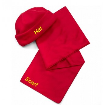 Polar fleece hat and scarf sets