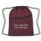 Personalized Sports Pack Front Zipper Polyester Drawstring Bags
