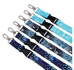 Custom Polyester Lanyards Full Color Printing Neck Straps with Logo Custom Keychain with Card Holders