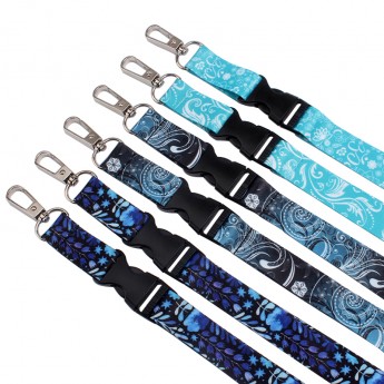 Custom Polyester Lanyards Full Color Printing Neck Straps with Logo Custom Keychain with Card Holders