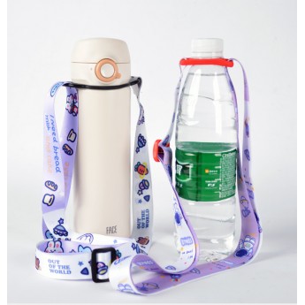 Newly developed summer lanyard with silicone ring, can hang cups and bottles in various sizes