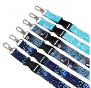 Custom Polyester Lanyards Full Color Printing Neck Straps with Logo Custom Keychain with Card Holders
